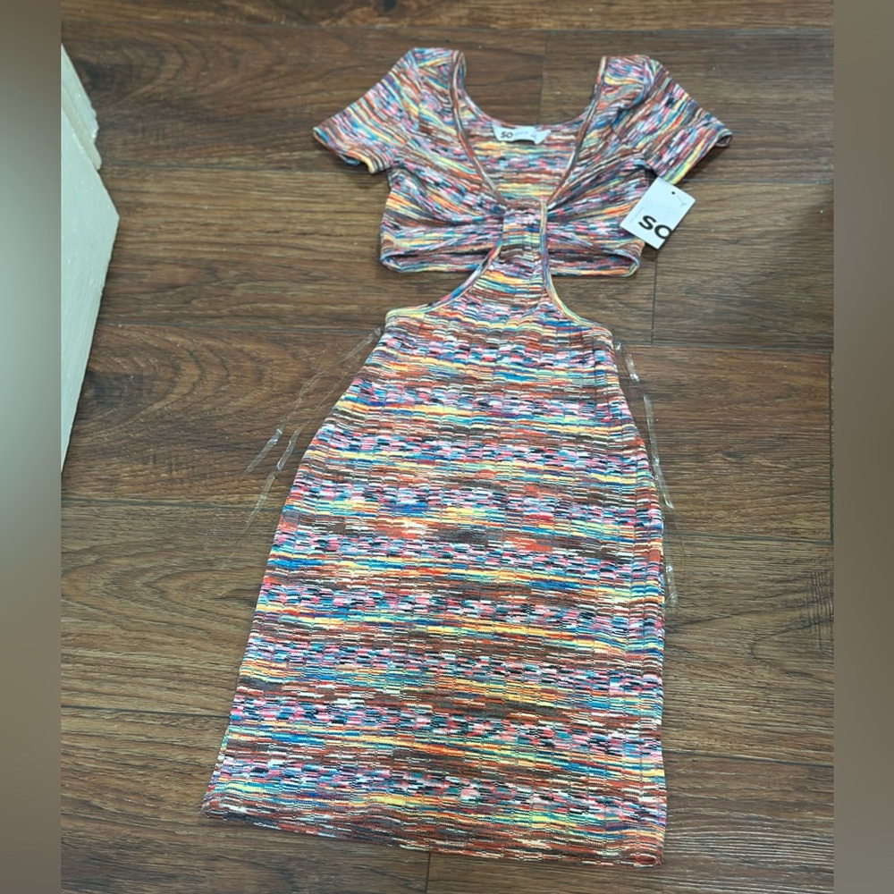 Multicolor Knit Dress
